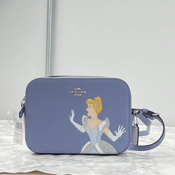 Coach Handbags - Coach C3406 Disney X Coach Mini Camera Bag With Cinderella Periwinkle Multi